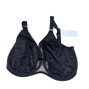 Elomi NWT EL301202blk  34M Black Plunge Kintai Bra Underwire